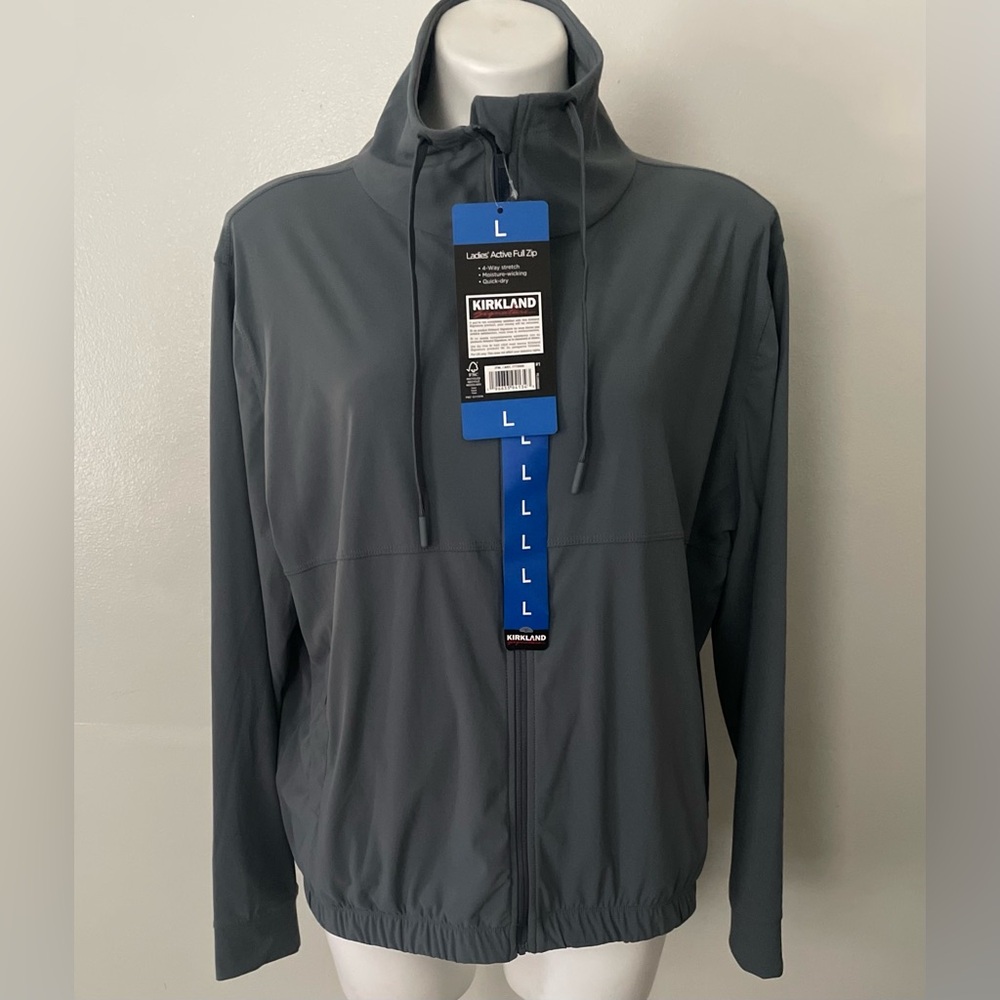 NWT Kirkland Signature Ladies’ Active Full Zip Jacket ~ Size L ~ Blue
